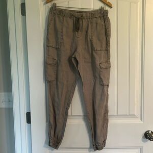 Artisan NY Linen Cargo Joggers Size Medium